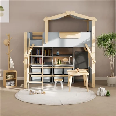 Giường Tầng Có Cầu Thang Cho Trẻ Em